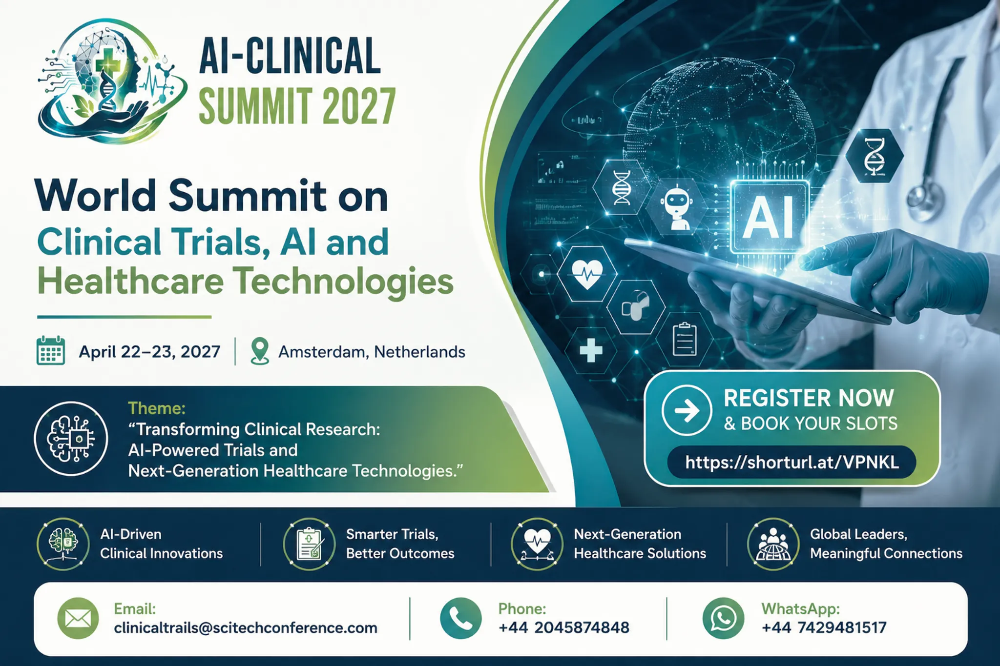  World Summit on Clinical Trials, AI and Healthcare Technologies